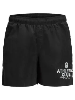 Jack&Jones szorty kąpielowe JPSTMAUI CRINKLE NYLON SWIM STYD SS25 12285513 BLACK/BRIGHT WHI L