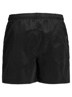 Jack&Jones szorty kąpielowe JPSTMAUI CRINKLE NYLON SWIM STYD SS25 12285513 BLACK/BRIGHT WHI L