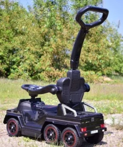 JEŹDZIK NA AKUMULATOR, PCHACZ, ODPYCHACZ MERCEDES G 63 AMG 6X6, MIĘKKIE KOŁA, DASZEK , STEROWANIE RĄCZKĄ /1838 LONG