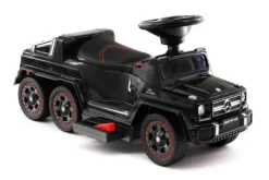 JEŹDZIK NA AKUMULATOR, PCHACZ, ODPYCHACZ MERCEDES G 63 AMG 6X6, MIĘKKIE KOŁA, DASZEK , STEROWANIE RĄCZKĄ /1838 LONG