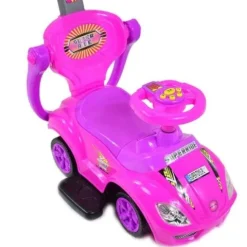 JEŹDZIK, ODPYCHACZ Z DŹWIĘKAMI MEGA CAR 6W 1 Z DASZKIEM/TC202
