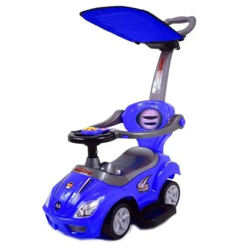 JEŹDZIK, ODPYCHACZ Z DŹWIĘKAMI MEGA CAR 6W 1 Z DASZKIEM/TC202