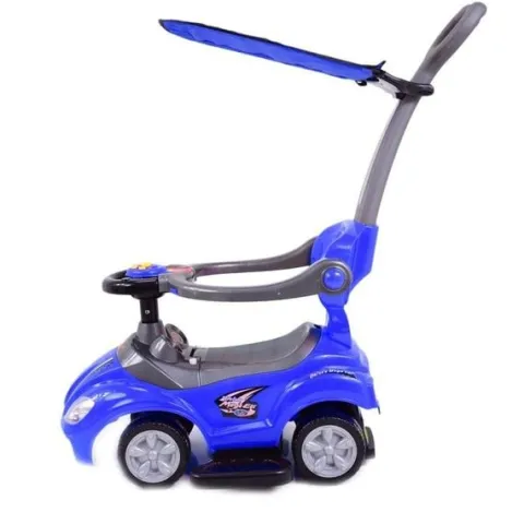 JEŹDZIK, ODPYCHACZ Z DŹWIĘKAMI MEGA CAR 6W 1 Z DASZKIEM/TC202