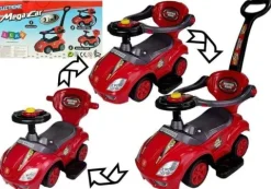 Jeździk z Pchaczem Mega Car 3w1 Czerwony