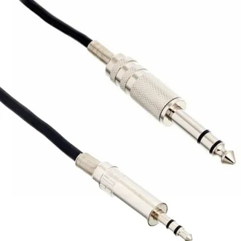 Kabel audio sygnałowy mini Jack 3,5 mm Jack 6,3 mm stereo AUX 50 cm pro snake