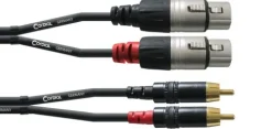 Kabel audio sygnałowy 2x RCA Cinch XLR 1,5m REAN Neutrik Cordial CFU 1.5 FC