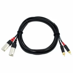Kabel audio sygnałowy 2x RCA Cinch XLR 1,5m REAN Neutrik Cordial CFU 1.5 MC