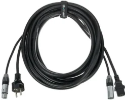 Kabel hybrydowy zasilająco-sygnałowy mikrofonowy XLR IEC 5m the sssnake