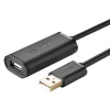 Kabel przedłużający USB 2.0 UGREEN US121, aktywny, 10m (czarny)