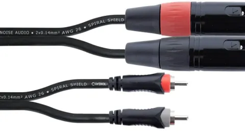 Kabel przewód audio sygnałowy 2x RCA Cinch XLR 1 m Cordial EU 1 MC