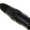 Kabel przewód DMX do świateł oświetlenia XLR XLR 0,5 m 110 Ohm 3 pin Czarny