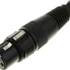 Kabel przewód DMX do świateł oświetlenia XLR XLR 50 cm 110 Ohm 5 pin Czarny