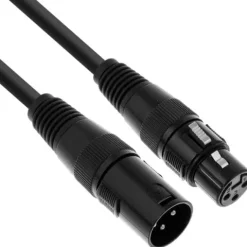 Kabel przewód DMX do świateł oświetlenia XLR XLR 5 m 110 Ohm 3 pin Czarny