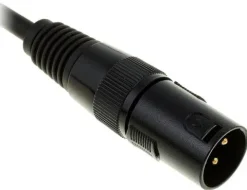 Kabel przewód DMX do świateł oświetlenia XLR XLR 50 cm 110 Ohm 5 pin Czarny