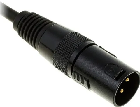 Kabel przewód DMX do świateł oświetlenia XLR XLR 50 cm 110 Ohm 5 pin Czarny