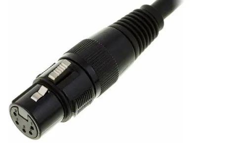 Kabel przewód DMX do świateł oświetlenia XLR XLR 50 cm 110 Ohm 5 pin Czarny