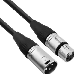 Kabel przewód DMX do świateł oświetlenia XLR XLR 10 m 110 Ohm 3 pin Czarny