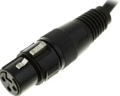Kabel przewód DMX do świateł oświetlenia XLR XLR 10 m 110 Ohm 3 pin Czarny