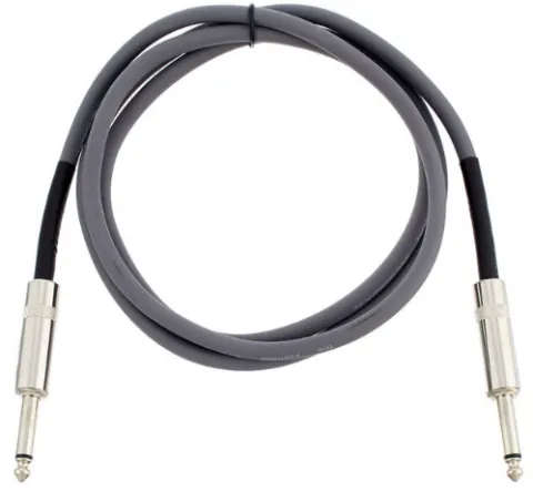 Kabel przewód głośnikowy mono JACK 6,3 mm 1,5 m Szary the sssnake PPS1015