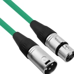 Kabel przewód mikrofonowy XLR XLR 3 m 0,23mm zielony Red's Music MC0130-GR PL