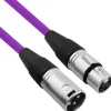 Kabel przewód mikrofonowy XLR XLR 6 m 0,23mm fioletowy Red's Music MC0160-PR PL