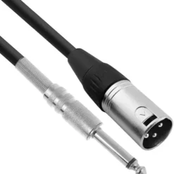 Kabel przewód mikrofonowy XLR JACK 6,3mm 1,5 m 0,22 mm AWG 24 czarny