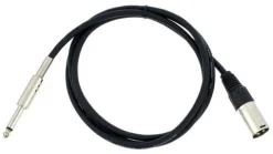 Kabel przewód mikrofonowy XLR JACK 6,3mm 1,5 m 0,22 mm AWG 24 czarny
