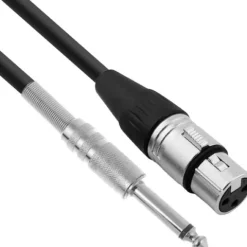 Kabel przewód mikrofonowy XLR JACK 6,3mm 6 m 0,22 mm AWG 24 czarny