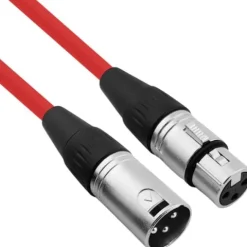 Kabel przewód mikrofonowy XLR XLR 8 m 0,23mm czerwony Red's Music MC0180-RED PL