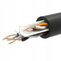 Kabel Sieciowy Lan Cat6 Przewód Internetowy Cat 6 UTP RJ45 Kat Czarny 25 m