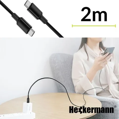 Kabel Usb C-C 3A Heckermann 610Cc