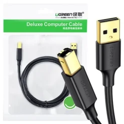 Kabel USB UGREEN US135 2m DO Drukarki Pozłacany Czarny
