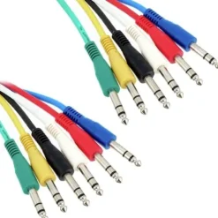 Kable do krosownicy Patch Set Eurorack Jack 6,3 mm stereo 60 cm 6 szt.