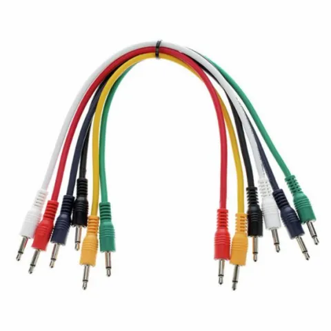 Kable do krosownicy Patch Set Eurorack mini Jack 3,5 mm mono 30 cm 6 szt.