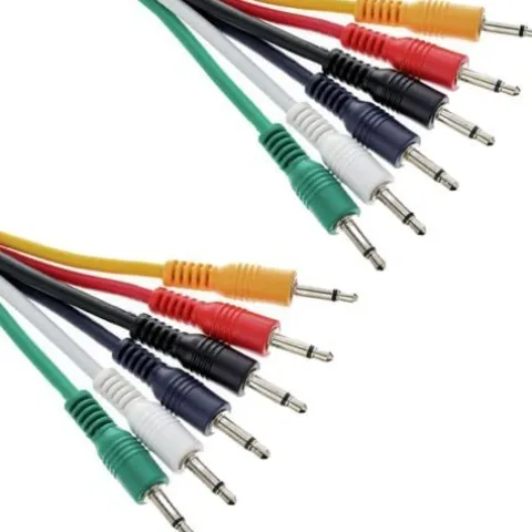 Kable do krosownicy Patch Set Eurorack mini Jack 3,5 mm mono 30 cm 6 szt.