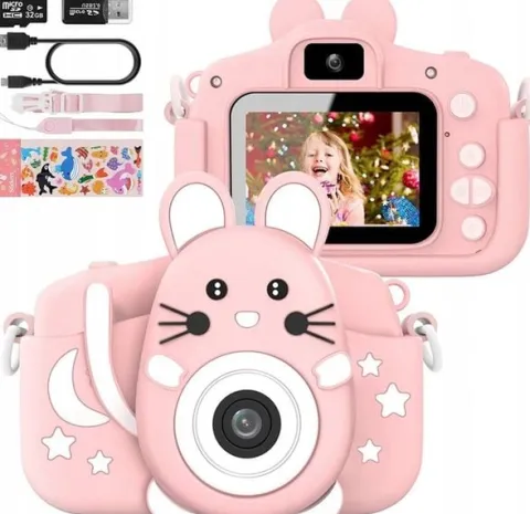 KAMERA DLA DZIECI APARAT FOTOGRAFICZNY CYFROWY 1080P HD EKRAN 2,0CALA 32GB