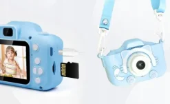 KAMERA DLA DZIECI APARAT FOTOGRAFICZNY KOTEK + KARTA 8GB + SMYCZ ZESTAW