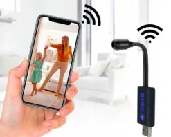 Kamera kamerka szpiegowska WiFi draVires IP mini USB + naklejka