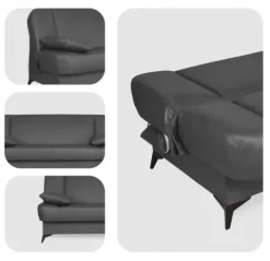 Kanapa sofa Sara ekoskóra rozkładana wersalka spania łóżko Family Meble