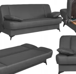 Kanapa sofa Sara ekoskóra rozkładana wersalka spania łóżko Family Meble