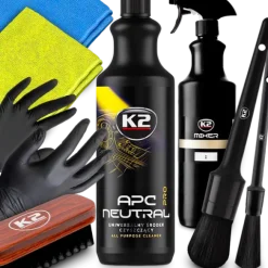 K2 APC PRO 1L BUTELKA MIXER PĘDZELEK 16' 8' ŚCIERECZKI SZCZOTKA RĘKAWICZKI