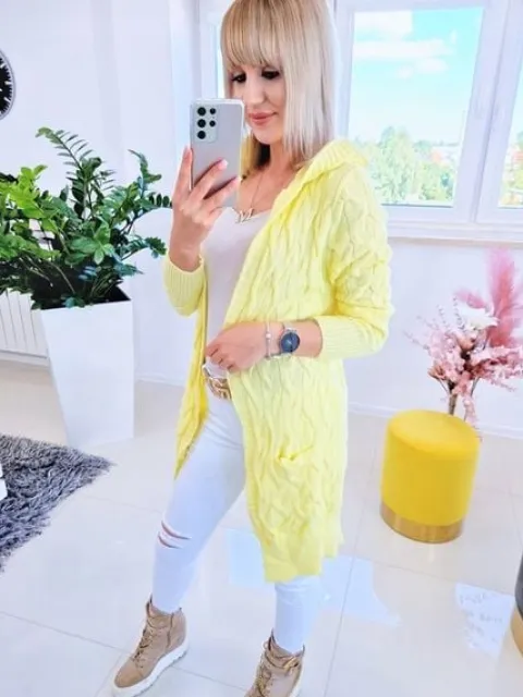 KARDIGAN Z KAPTUREM BLOGERSKI CIEPŁY KOLORY !! HIT