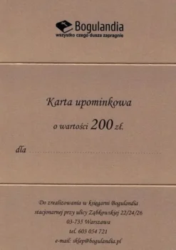 Karta upominkowa o wartości 200 zł. - Bogulandia - wszystko czego dusza zapragnie