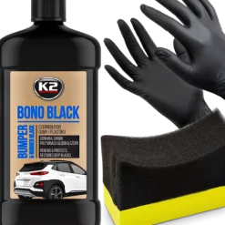 K2 Bono Czernidło Do Plastiku Opon Gumy Kokpitu + Aplikator Rękawiczki