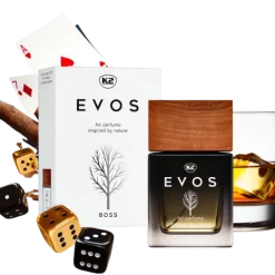 K2 EVOS BOSS FLAKON 50ML PERFUMY DO SAMOCHODU AUTA ZAPACH ATOMIZER