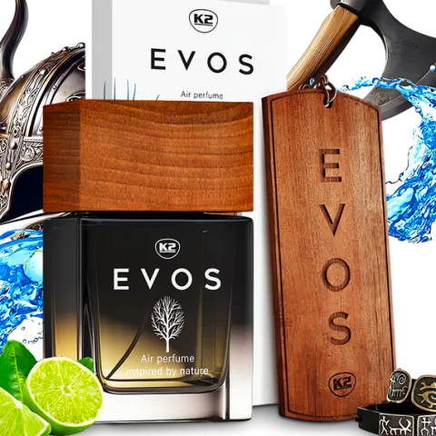 K2 EVOS VIKING ZAPACH ZAWIESZKA + PERFUMY DO SAMOCHODU AUTA SAMOCHODOWY