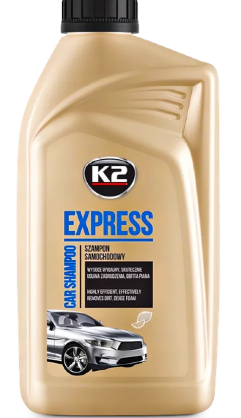 K2 EXPRESS 1L Gęsty Wydajny Szampon Samochodowy Wysokopienny do mycia auta