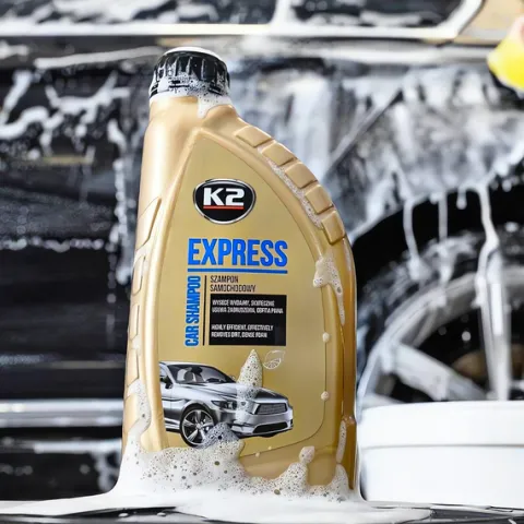 K2 EXPRESS 1L Gęsty Wydajny Szampon Samochodowy Wysokopienny do mycia auta