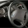 Kia Venga (I, Mini MPV, 09-19) - Pokrowiec skórzany na kierownicę czarny Ca