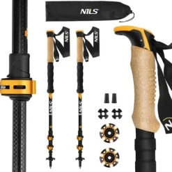 Kije trekkingowe aluminiowe TK8605 Nils - ergonomiczne, regulowane